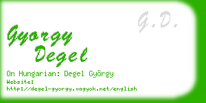 gyorgy degel business card