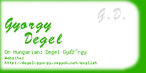 gyorgy degel business card